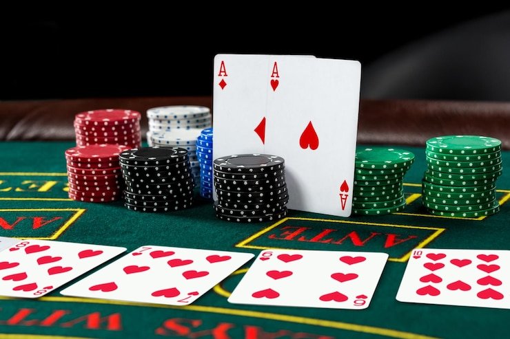 Community card progression Community cards reveal in Casino Hold'em